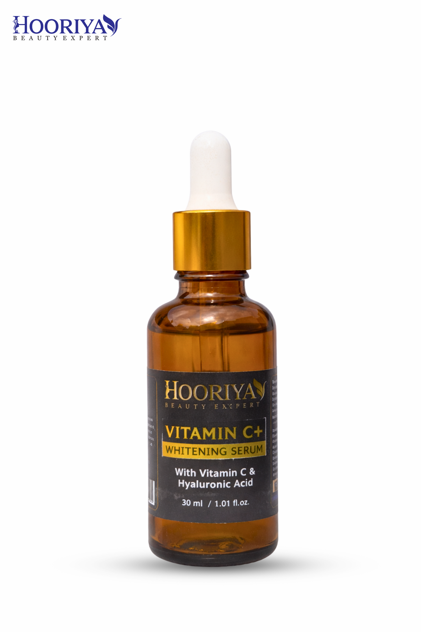 Hooriya Vitamin C+ Whitening Serum – Brightening & Hydrating Face Serum with Hyaluronic Acid