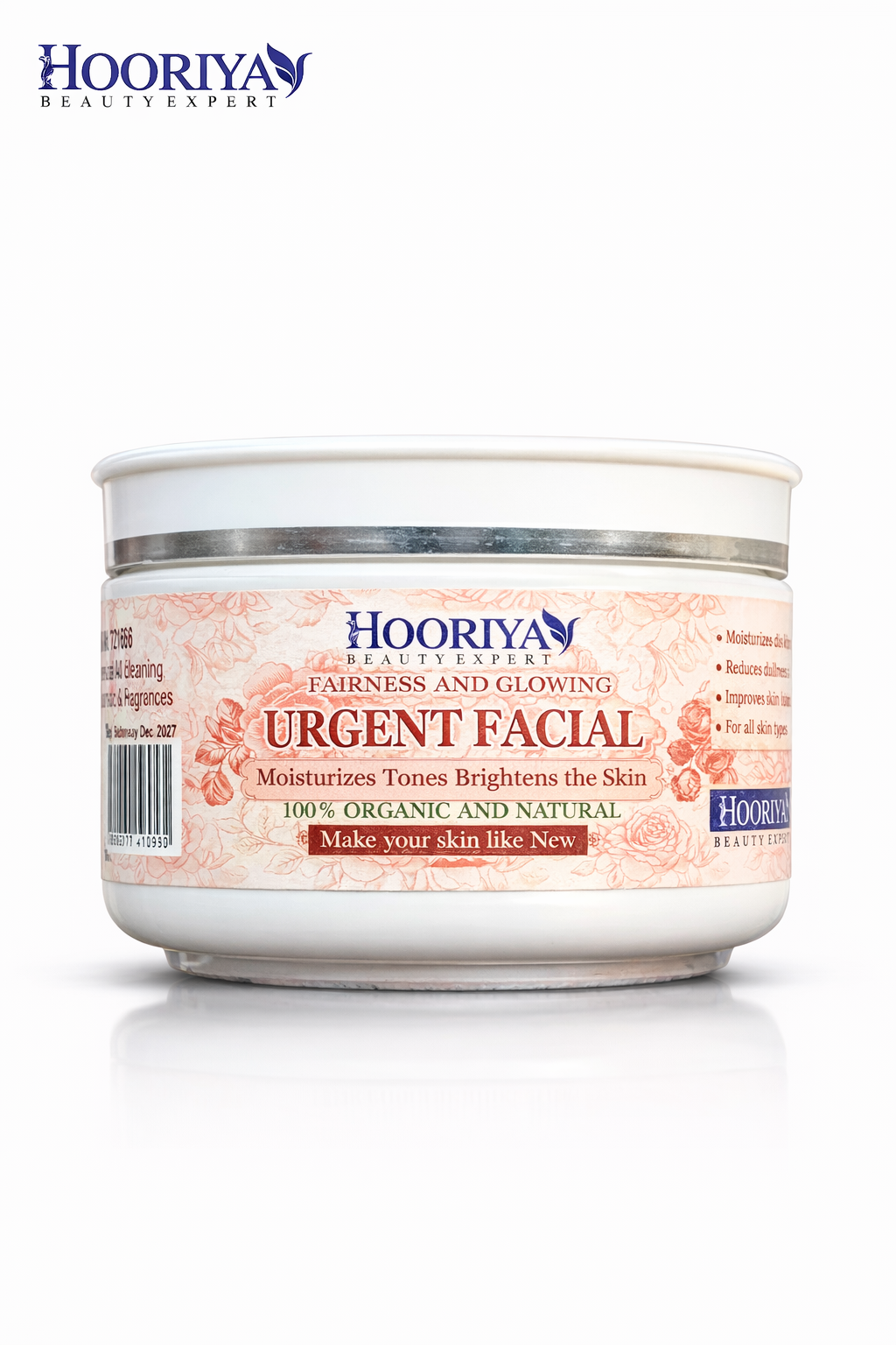Hooriya Urgent Facial Cream – Fairness & Glowing Brightening Formula