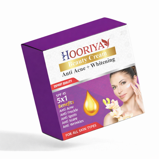 Hooriya Beauty Cream – Anti Acne + Whitening Cream SPF 45